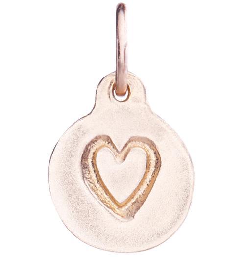 Small Heart Disk Charm Jewelry Helen Ficalora 14k Pink Gold