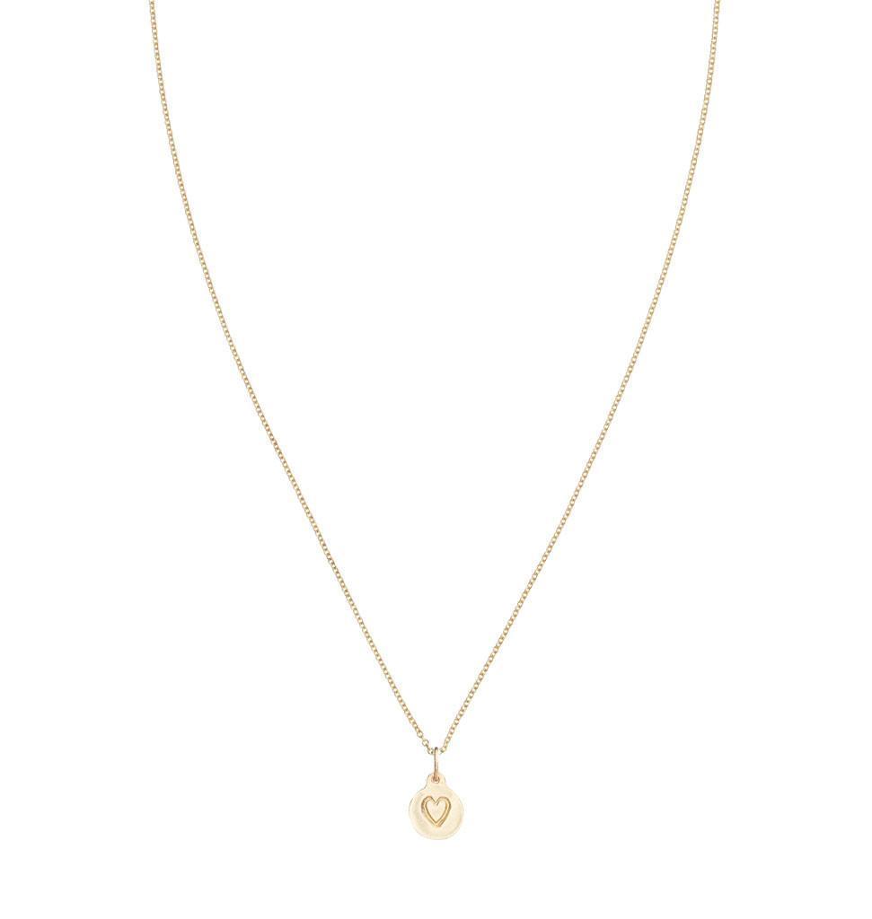 Small Heart Disk Charm Jewelry Helen Ficalora