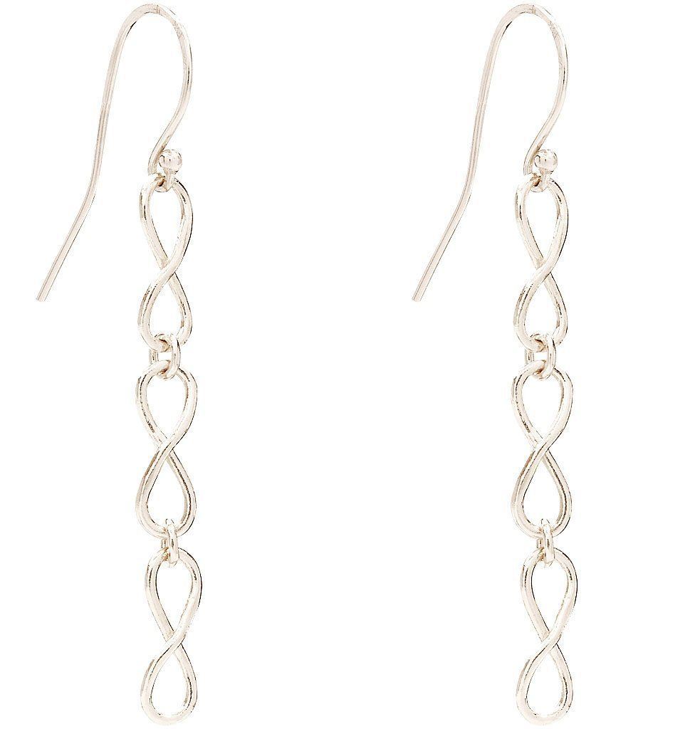 Small Infinity Dangle Earrings Jewelry Helen Ficalora 14k White Gold
