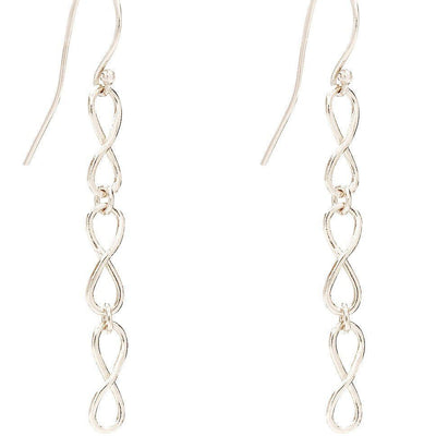 Small Infinity Dangle Earrings Jewelry Helen Ficalora 14k White Gold