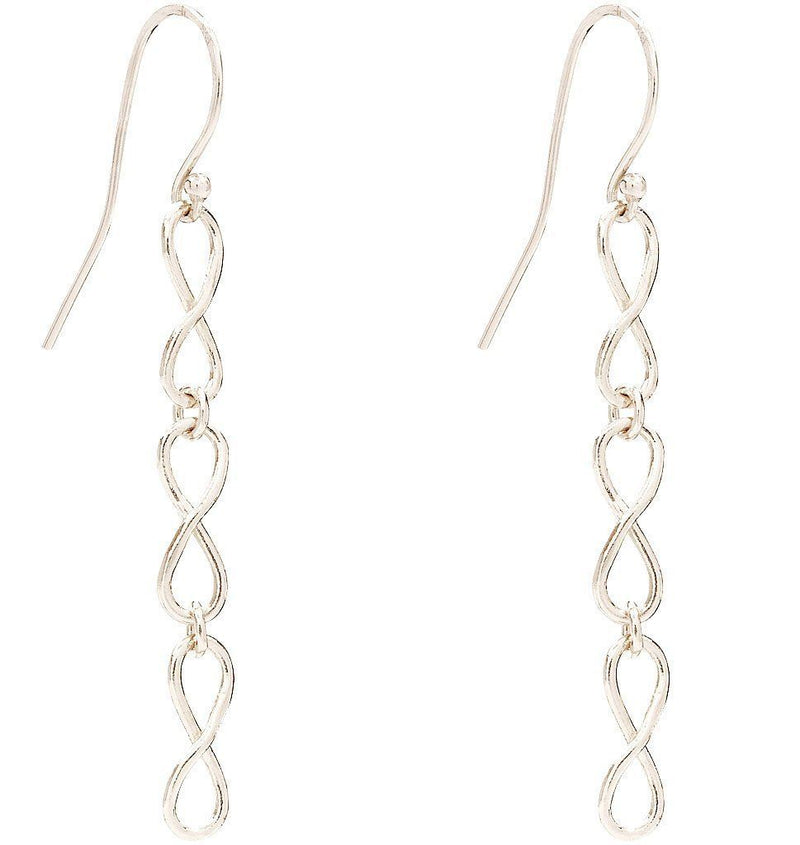 Small Infinity Dangle Earrings Jewelry Helen Ficalora 14k White Gold