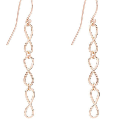 Small Infinity Dangle Earrings Jewelry Helen Ficalora 14k Pink Gold