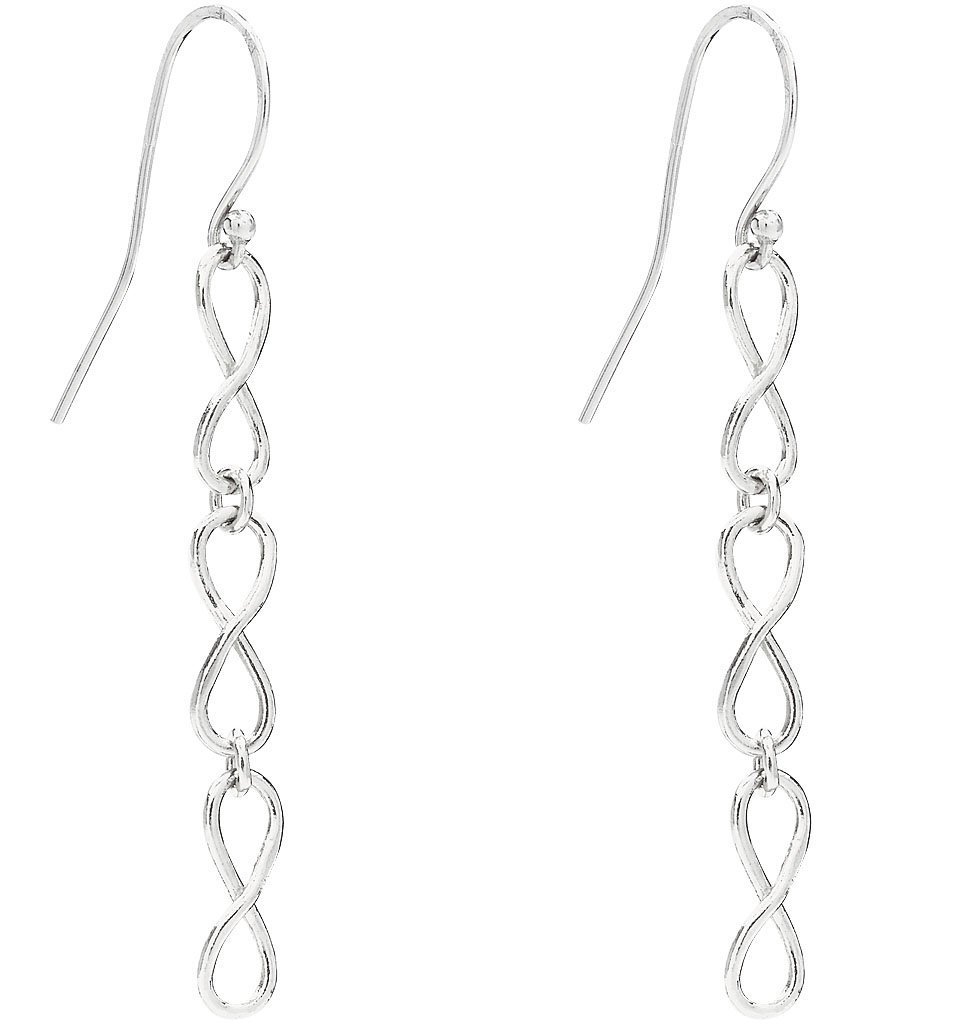 Small Infinity Dangle Earrings Jewelry Helen Ficalora Sterling Silver