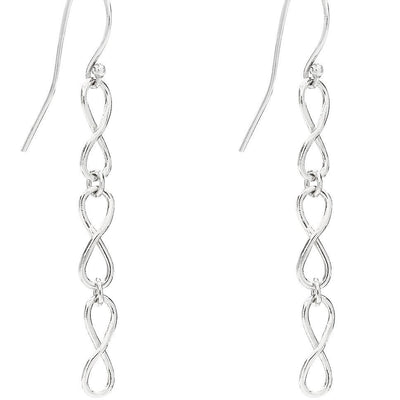 Small Infinity Dangle Earrings Jewelry Helen Ficalora Sterling Silver 