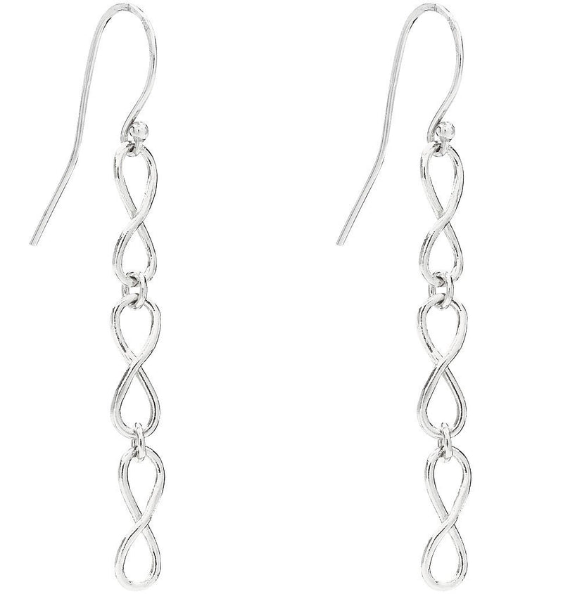 Small Infinity Dangle Earrings Jewelry Helen Ficalora Sterling Silver 