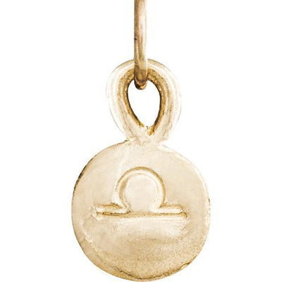 Small Libra Zodiac Charm Jewelry Helen Ficalora 14k Yellow Gold