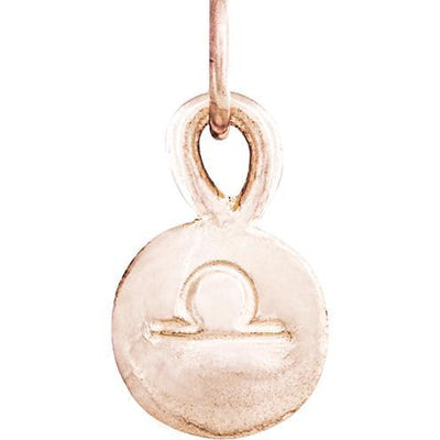 Small Libra Zodiac Charm Jewelry Helen Ficalora 14k Pink Gold