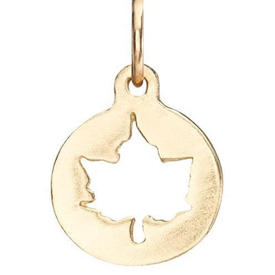 Small Maple Leaf Cutout Charm Jewelry Helen Ficalora 14k Yellow Gold