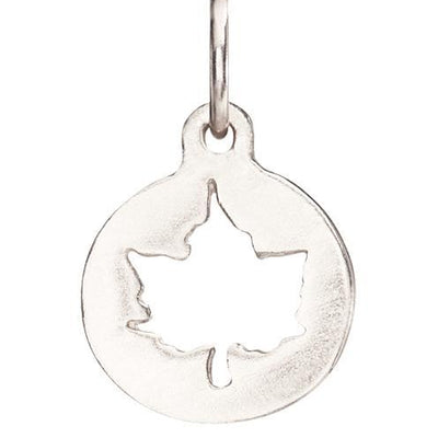 Small Maple Leaf Cutout Charm Jewelry Helen Ficalora 14k White Gold