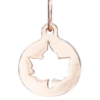 Small Maple Leaf Cutout Charm Jewelry Helen Ficalora 14k Pink Gold
