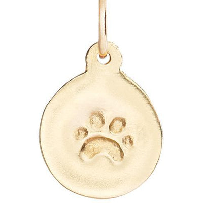 Helen Ficalora Small 14K Gold Dog Paw Pendant