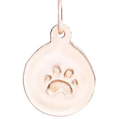 Helen Ficalora Small 14K Pink Gold Dog Paw Pendant