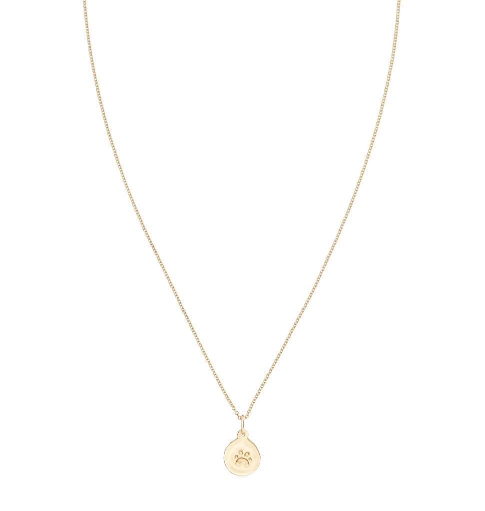 Helen Ficalora Small 14K Gold Dog Paw Pendant