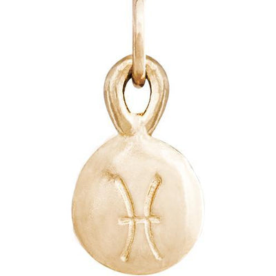 Small Pisces Zodiac Charm Jewelry Helen Ficalora 14k Yellow Gold