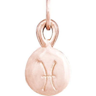 Small Pisces Zodiac Charm Jewelry Helen Ficalora 14k Pink Gold