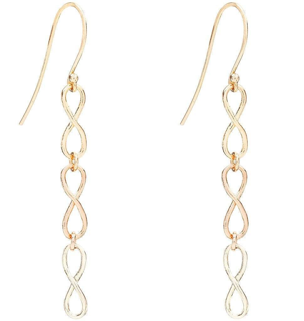 Infinity 18 kt gold earrings with diamonds - Artlinea S.r.l.
