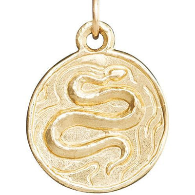 Snake Coin Charm Jewelry Helen Ficalora 14k Yellow Gold