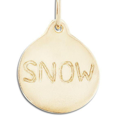 Snow Disk Charm Jewelry Helen Ficalora 14k Yellow Gold