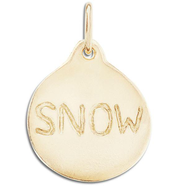 Snow Disk Charm Jewelry Helen Ficalora 14k Yellow Gold