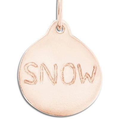 Snow Disk Charm Jewelry Helen Ficalora 14k Pink Gold