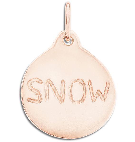 Snow Disk Charm Jewelry Helen Ficalora 14k Pink Gold