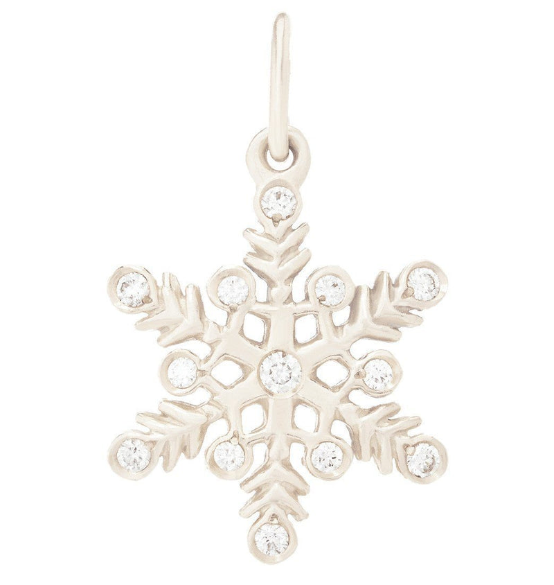 Helen Ficalora 14k Gold Diamond Snowflake Pendant for Bracelets & Necklaces