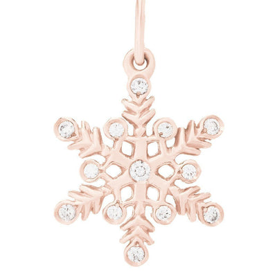 Helen Ficalora 14k Gold Diamond Snowflake Pendant for Bracelets & Necklaces