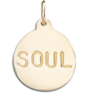 "Soul" Disk Charm Jewelry Helen Ficalora 14k Yellow Gold