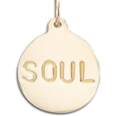 "Soul" Disk Charm Jewelry Helen Ficalora 14k Yellow Gold