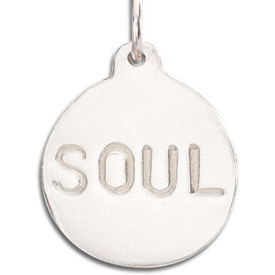 "Soul" Disk Charm Jewelry Helen Ficalora 14k White Gold