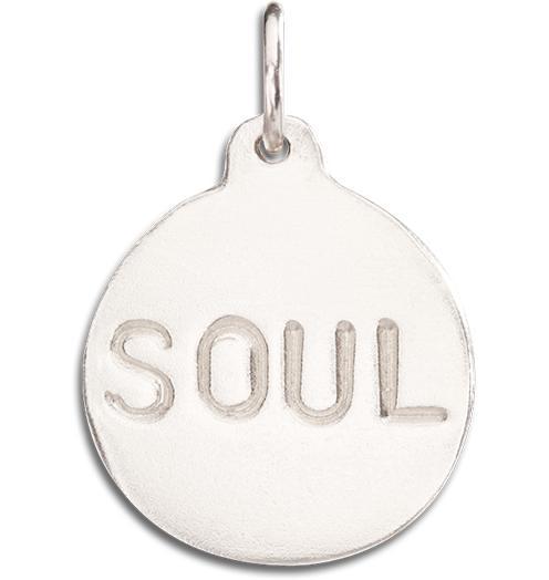 "Soul" Disk Charm Jewelry Helen Ficalora 14k White Gold