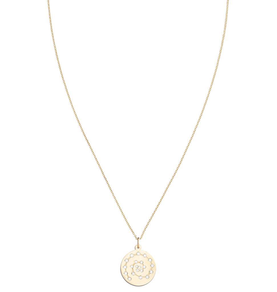 Spiral Charm Pavé Diamonds Jewelry Helen Ficalora v