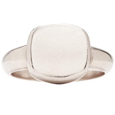 Square Signet Ring Jewelry Helen Ficalora 14k White Gold 6
