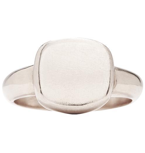 Square Signet Ring Jewelry Helen Ficalora 14k White Gold 6