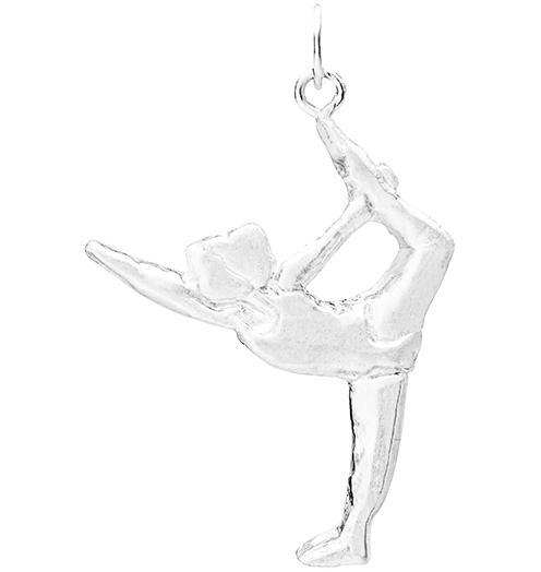 Standing Bow Pose Yoga Charm Jewelry Helen Ficalora Sterling Silver 