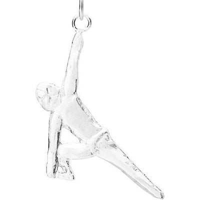 Standing Triangle Pose Yoga Charm Jewelry Helen Ficalora Sterling Silver 