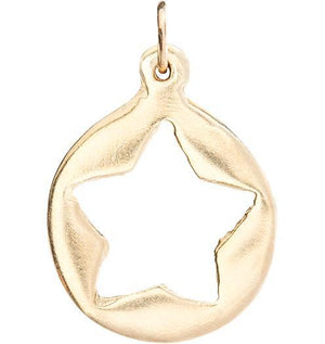 Star Cutout Medium Charm Jewelry Helen Ficalora 14k Yellow Gold