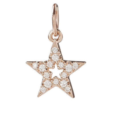 Star Mini Charm With Pavé Diamonds Jewelry Helen Ficalora 14k Pink Gold