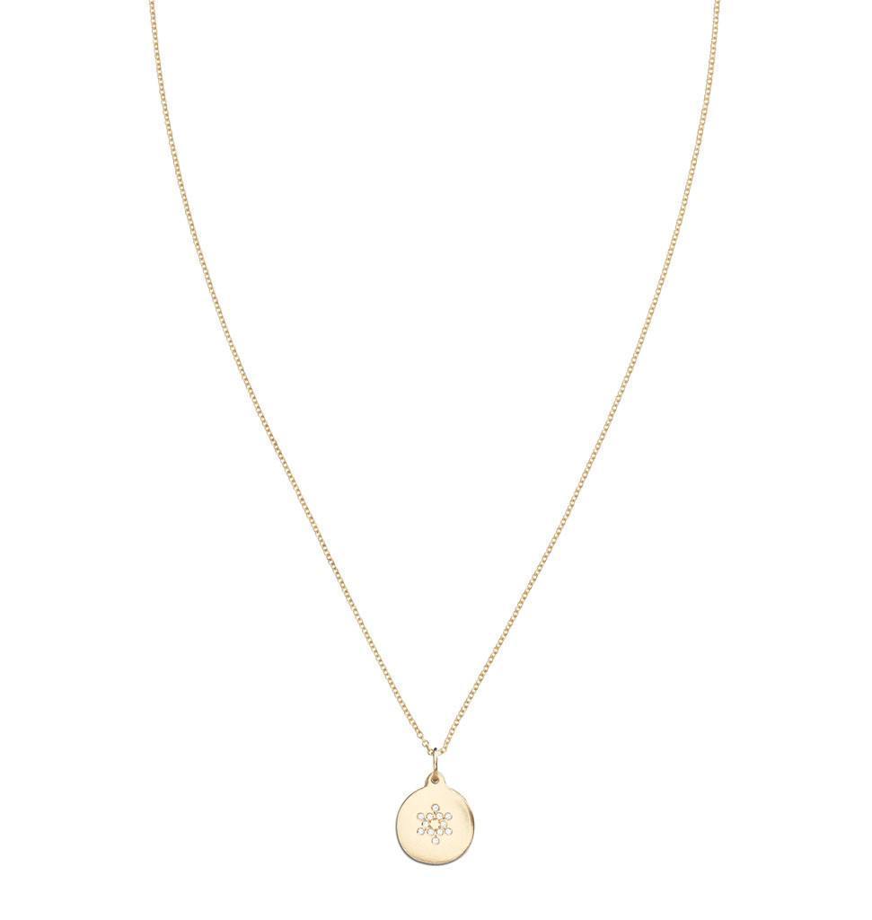 Star of David Disk Charm Pavé Diamonds Jewelry Helen Ficalora