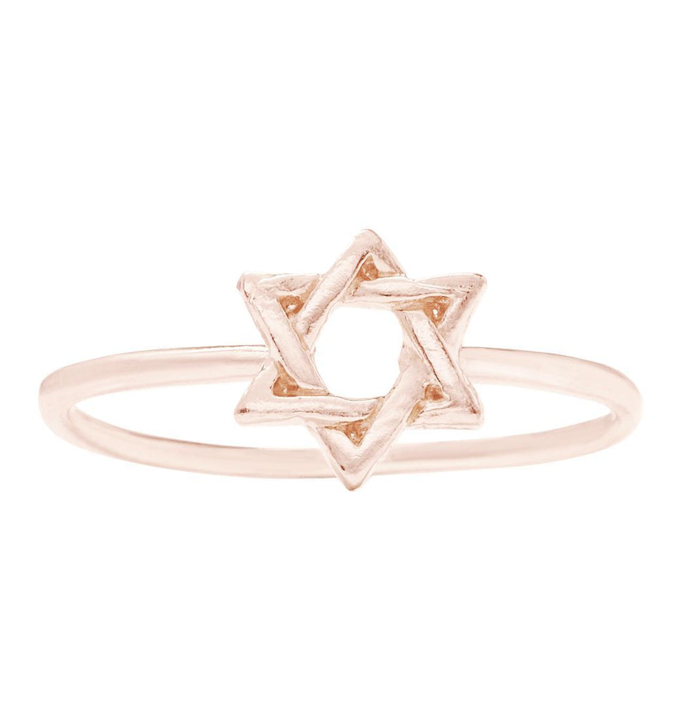 Star Of David Stacking Ring Jewelry Helen Ficalora 14k Pink Gold 6