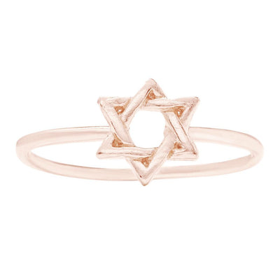 Star Of David Stacking Ring Jewelry Helen Ficalora 14k Pink Gold 6