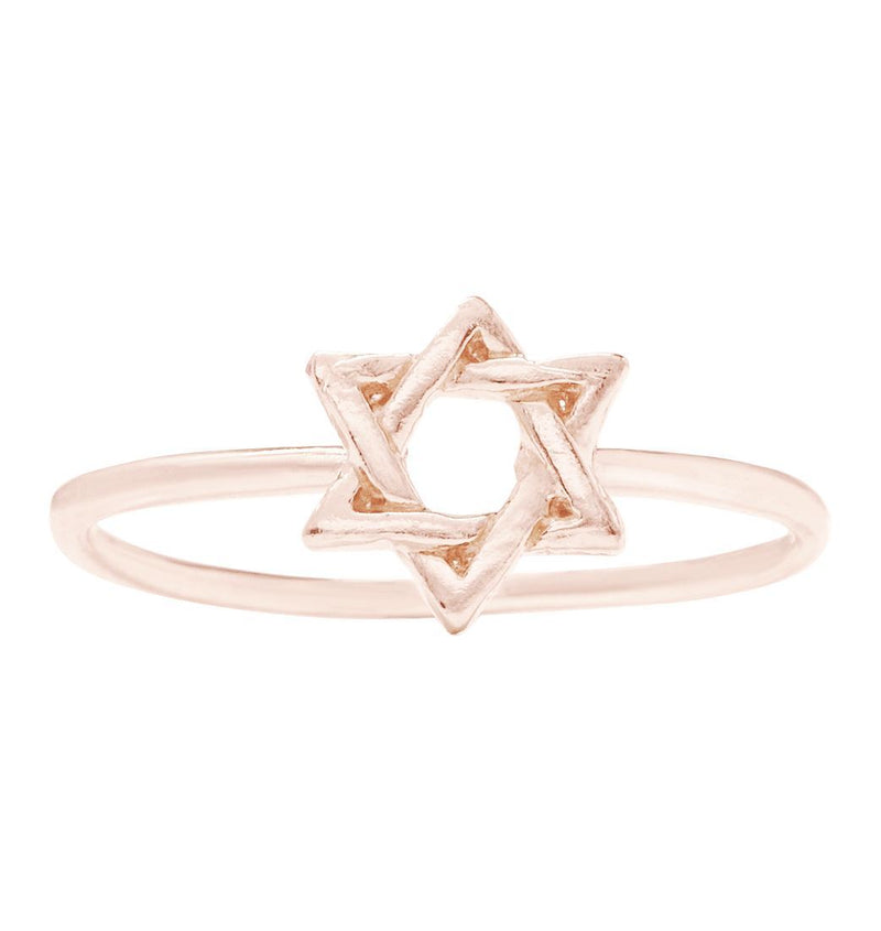Star Of David Stacking Ring Jewelry Helen Ficalora 14k Pink Gold 6