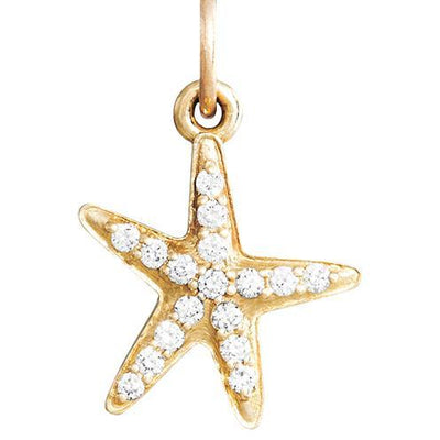 Starfish Mini Charm Pave Diamonds Jewelry Helen Ficalora 14k Yellow Gold For Necklaces And Bracelets