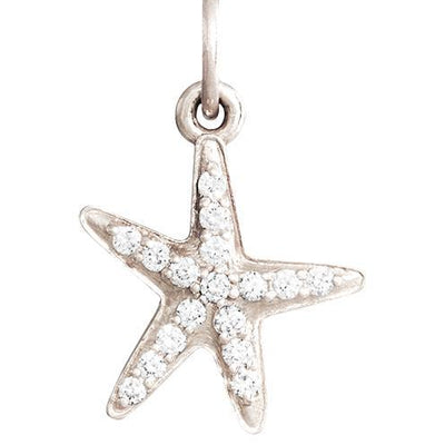 Starfish Mini Charm Pave Diamonds Jewelry Helen Ficalora 14k White Gold For Necklaces And Bracelets