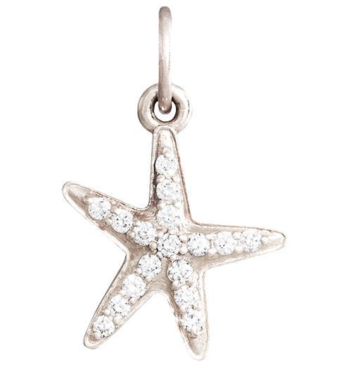 Starfish Mini Charm Pave Diamonds Jewelry Helen Ficalora 14k White Gold For Necklaces And Bracelets