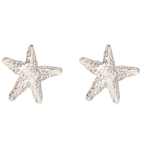 Starfish Stud Earrings Jewelry Helen Ficalora 14k White Gold