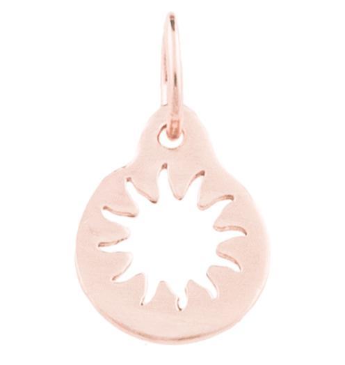 Sun Cutout Charm for Necklaces and Bracelets 14K Pink Gold by Helen Ficalora