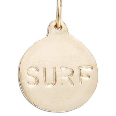 "Surf" Disk Charm Jewelry Helen Ficalora 14k Yellow Gold For Necklaces And Bracelets