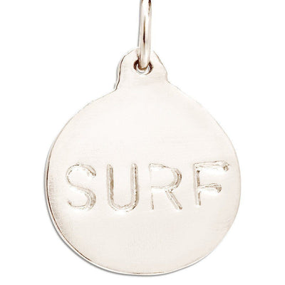 "Surf" Disk Charm Jewelry Helen Ficalora 14k White Gold For Necklaces And Bracelets