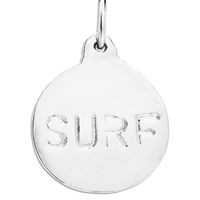 "Surf" Disk Charm Jewelry Helen Ficalora Sterling Silver For Necklaces And Bracelets